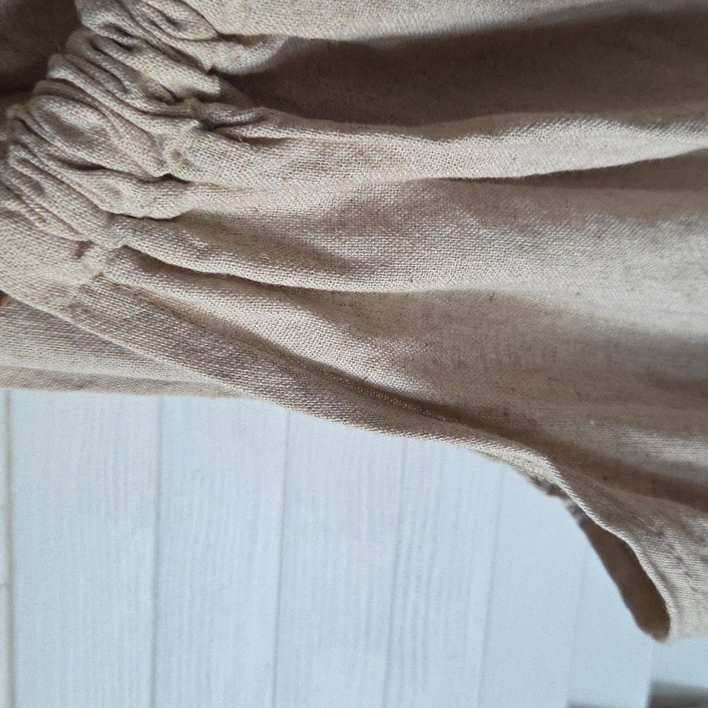Beige Sleeveless Dress with Leopard Print Strap - Picture 5 of 7